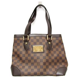 Bolsa de mão Louis Vuitton Damier Hampstead PM N51205 para mulheres Damier ebene