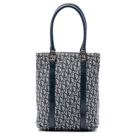 Dior Blue Diorissimo Trotter Canvas Tote Blue