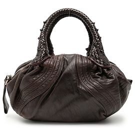 Fendi Brown Mini Leather Spy Handbag Brown Dark brown