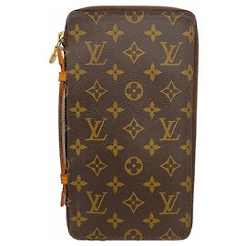 Louis Vuitton Monogram Organizer Voyage Long Wallet Brown