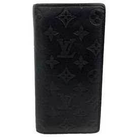Portafoglio Lungo Brazza Monogram Shadow Louis Vuitton Nero