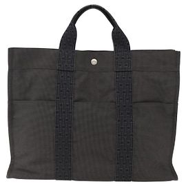Borsa Fourre-tout Herline in tela Hermès Marrone