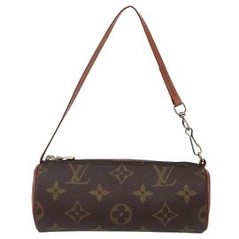 Pochette Papillon Mini in Tela Monogram Louis Vuitton Marrone