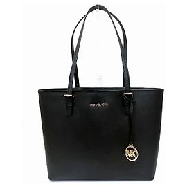 Michael Kors PVC Leder Tote Tasche Schwarz