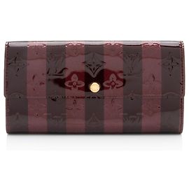 Portefeuille Sarah Rayures Monogram Vernis Édition Limitée Louis Vuitton Rouge