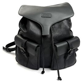 Emporio Armani Leather Backpack Grey