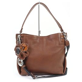Autre Marque Beaugrand Crocodile Leather 2way Handbag Brown