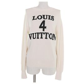 Top de manga larga de algodón de punto Louis Vuitton Otro Crudo