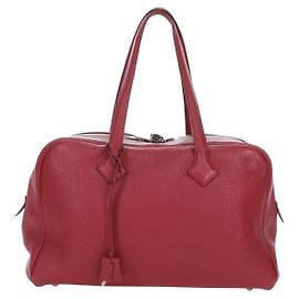 Sac Victoria II en cuir Hermès Rouge
