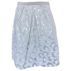 Gonna Weekend Max Mara argento in cotone Argento