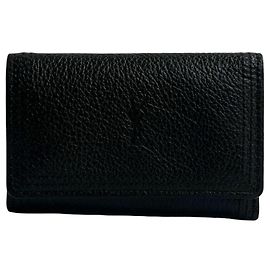 Llave de cuero vintage Yves Saint Laurent Negro