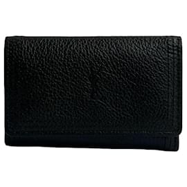 Porte-clés en cuir vintage Yves Saint Laurent Noir