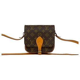Borsa a Spalla in Pelle Monogram Saint-Cloud Vintage Louis Vuitton Marrone