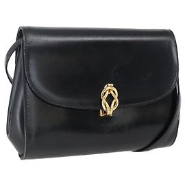Borsa a Spalla in Pelle Nera e Oro GUCCI 004 056 0219 Auth fm5081 Nero D'oro