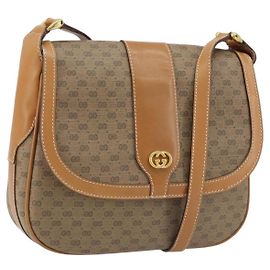 Gucci Borsa a Spalla Micro GG Supreme PVC Beige Oro 001 41 4425 Auth 172085 Beige D'oro