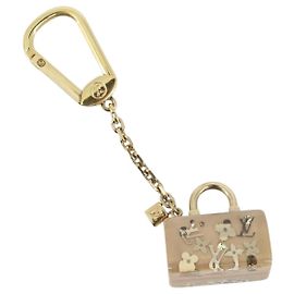LOUIS VUITTON Chaveiro Speedy Inclusion Charm Tom Dourado M65416 LV Auth 166827V Branco Outro