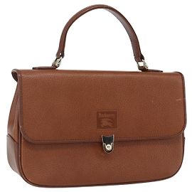 Burberry Handtasche aus braunem Leder mit Gold Auth ep13546 Braun Golden