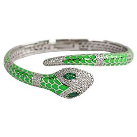 APM Monaco Pulsera de Plata Verde Verde