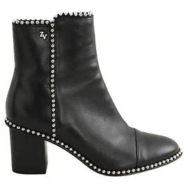 Zadig & Voltaire Black Leather Boots Black