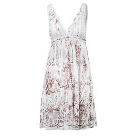 Vestido blanco Miu Miu con patrón batik Blanco