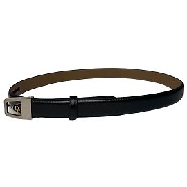 Vintage Dior Snake Emblossed Leather Belt Black Black