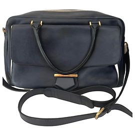 Tod's D Bag Women's Leather Handbag White Dark blue