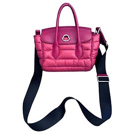 Borsa Moncler Evera in Pelle e Nylon Rosso