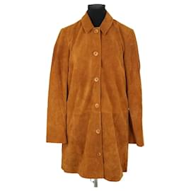 Claudie Pierlot Abrigo de ante camel Camello