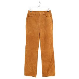 Claudie Pierlot Camel-farbene gerade Suede-Hose Kamel