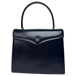Vintage Givenchy Leather Handbag Navy Navy blue