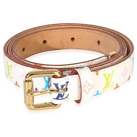 Louis Vuitton Weiß Multicolor Monogram 30mm Gürtel 80/32 Andere