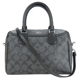 Bolsa Mini Boston F32203 da Coach Marrom Preto