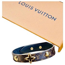 Louis Vuitton Monogram Bracelet Brown Gold hardware