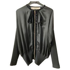 Vintage Lanvin Bluse. Nicht sicher über das Jahr. Schwarz