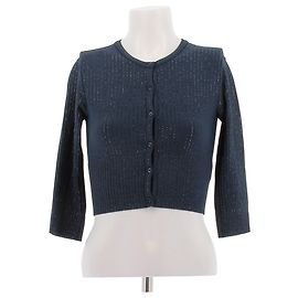 Alaïa Cardigan in Dunkelblau mit Knöpfen Blau