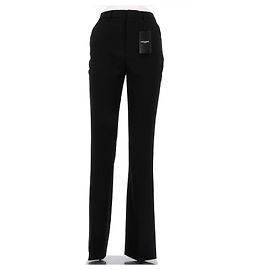 Saint Laurent Schwarze Wollhose Schwarz