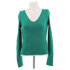 Prada Grüner Pullover aus Kaschmir und Seide Grün