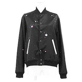 Yves Saint Laurent Blusão de algodão rayon Saint Laurent Paris Preto