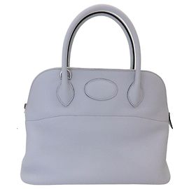 Bolsa Bolide 2way Hermès em Taurillon Clémence Azul