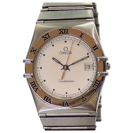 Omega Constellation Edelstahl-Uhr Silber