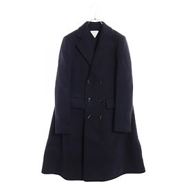 Bottega Veneta Wool Cashmere Coat Blue Navy blue