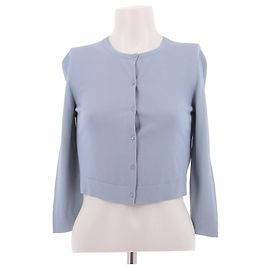 Cardigan Alaïa bleu à boutons Bleu