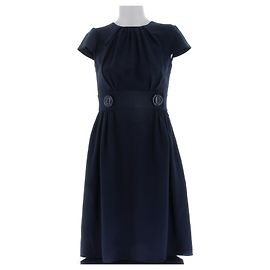 Miu Miu Marine Midikleid Marineblau