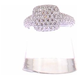 APM Monaco Bague à strass argentée "Flocons de neige" Argenté