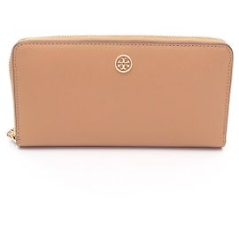 Carteira Longa de Couro Tory Burch Robinson Marrom