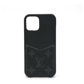 Louis Vuitton Monogram Phone Case Black Grey