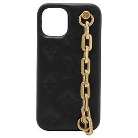Louis Vuitton Coussin Lammleder Handyhülle Schwarz