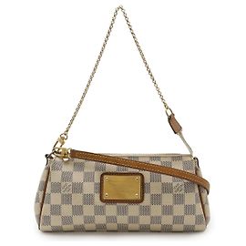 Borsa a spalla 2 in 1 Louis Vuitton Eva Damier Azur Altro Crudo