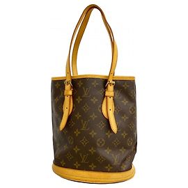 Louis Vuitton Monogram Bucket PM Tote Bag Braun