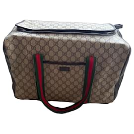 Trasportino per animali Gucci Camel in tela Cammello
